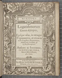 Titelseite von Mirifici logarithmorum canonis descriptio, von John Napier